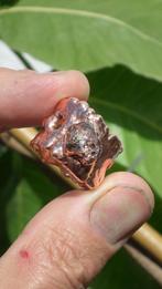 Electroformed koperen Herkimer diamant ring, Verzenden, Mineraal