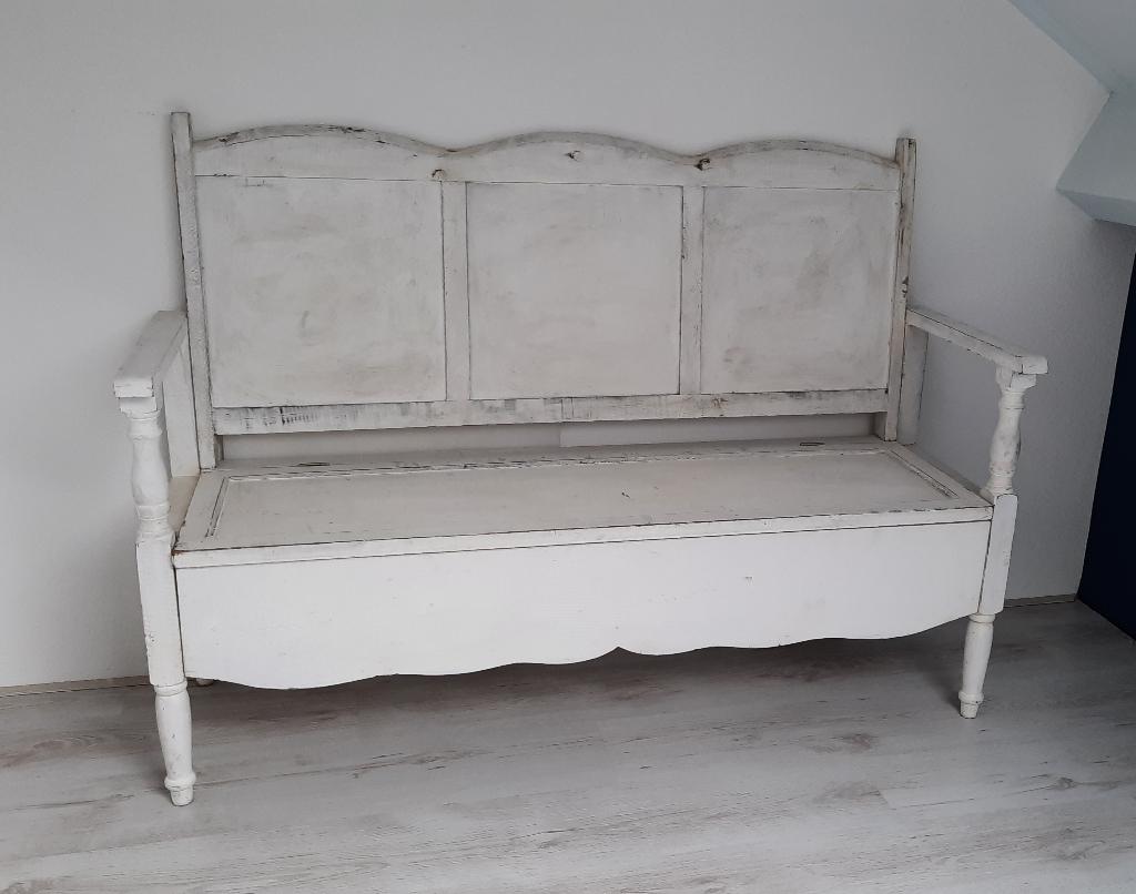 Brocante klepbank 140 cm, Antiek en Kunst, Curiosa en Brocante, Ophalen