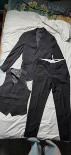 H&M Slimfit Kostuum - Gala/Feestelijk, Kleding | Heren, Kostuums en Colberts, Zwart, Ophalen of Verzenden, Zo goed als nieuw, H&M
