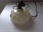 Art Deco opaline hanglamp 23 cm, Huis en Inrichting, Lampen | Hanglampen, Ophalen, Gebruikt, Glas, Minder dan 50 cm