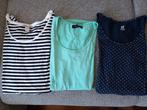 3x  positie tshirt korte mouw S/M zomer, Maat 38/40 (M), Anna Field, Wit, Zo goed als nieuw
