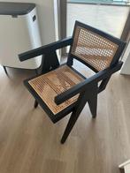 Pierre Jeanneret eethoekstoel, (lookalike), Huis en Inrichting, Stoelen, Ophalen, Riet of Rotan, Zwart, Zo goed als nieuw