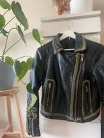 Leren jack Vegan merk Free People stiksel is groen S  75,00, Ophalen of Verzenden, Zo goed als nieuw, Groen