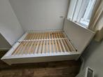 Bed 140x200 met lattenbodem, IKEA Malm Ottoman, Huis en Inrichting, Ophalen, Wit, Tweepersoons, 140 cm