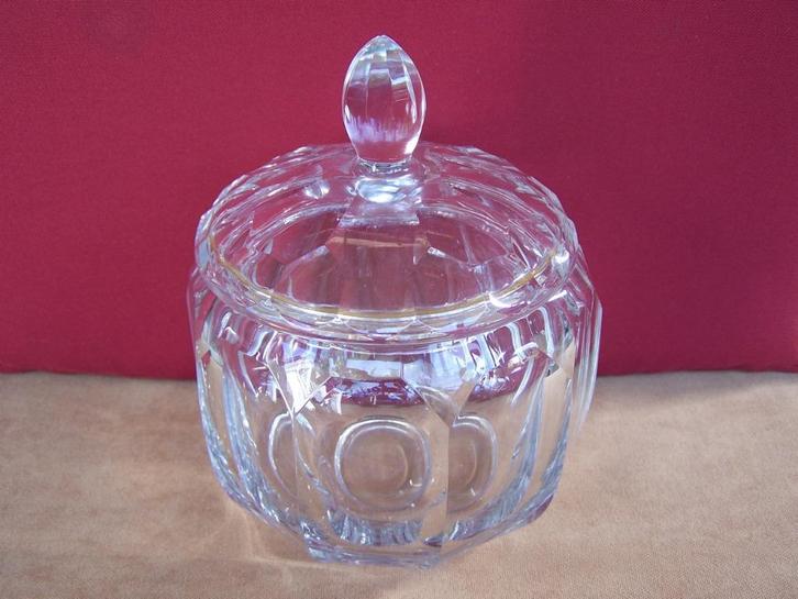 kristallen bonbonschaal met deksel, Antiek en Kunst, Antiek | Glas en Kristal, Ophalen of Verzenden