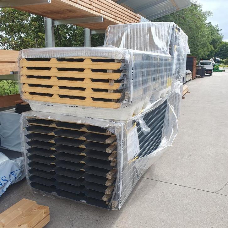 Sandwichpanelen dakplaten dak isolatie b keus 6cm dik Grijs, Doe-het-zelf en Verbouw, Dakpannen en Dakbedekking, Zo goed als nieuw