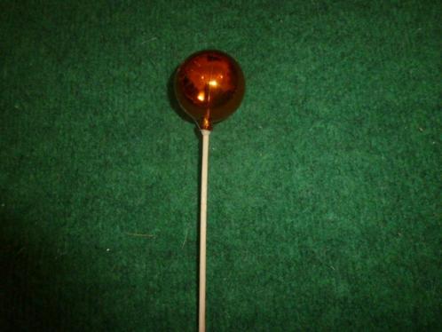 266 oranje/bruin matte kleinere kerstballen op stok, Diversen, Kerst, Zo goed als nieuw, Ophalen of Verzenden