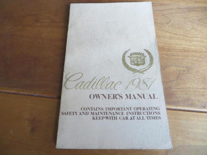Instructieboek Cadillac modeljaar 1981, Auto diversen, Handleidingen en Instructieboekjes, Ophalen of Verzenden