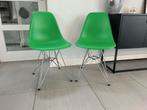 2x Vitra Eames side stoelen groen / dsr chroom, Twee, Overige kleuren, Ophalen of Verzenden, Zo goed als nieuw