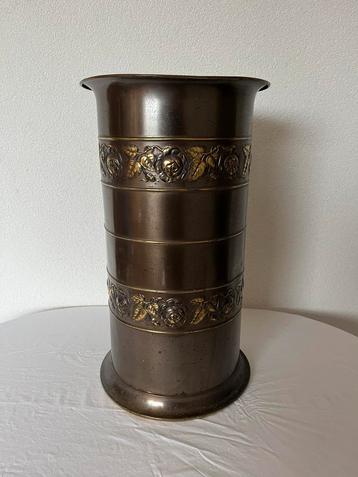 Antieke Oude Koperen Paraplubak Wandelstokkenbak Bak Vintage beschikbaar voor biedingen