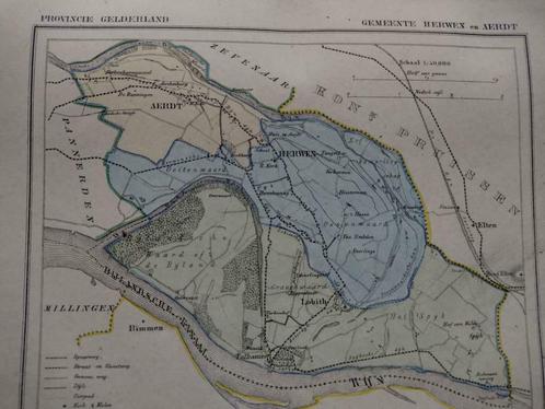 101 / Herwen / Aerdt / Lobith Litho 1867 Kuyper GLD, Antiek en Kunst, Kunst | Litho's en Zeefdrukken, Ophalen of Verzenden