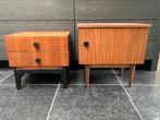 2 vintage nachtkastjes, Huis en Inrichting, Ophalen, Minder dan 45 cm, Zo goed als nieuw, Minder dan 55 cm