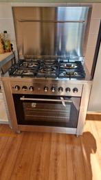 Gasfornuis met elektrische heteluchtoven SOLITAIRE RVS 5 p, Witgoed en Apparatuur, Fornuizen, Ophalen, Gebruikt, 60 cm of meer