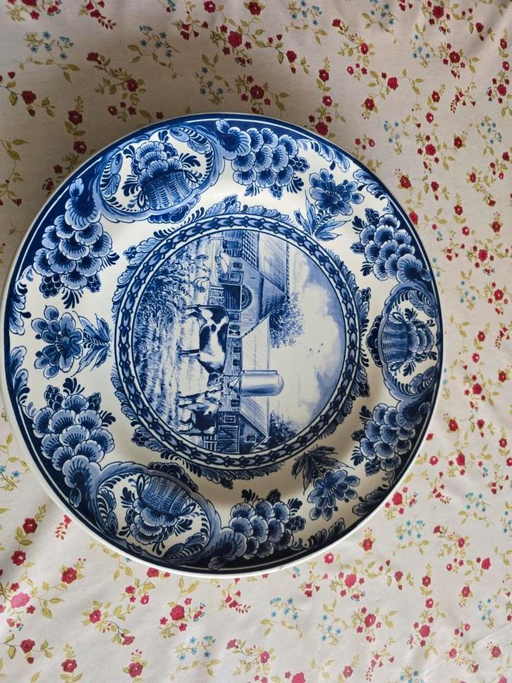 Delfts Blauw Wandbord Regina, Antiek en Kunst, Antiek | Wandborden en Tegels, Ophalen of Verzenden