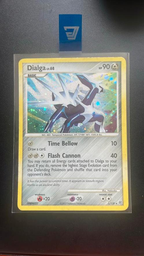 Dialga 1/130, Hobby en Vrije tijd, Verzamelkaartspellen | Pokémon, Zo goed als nieuw, Losse kaart, Ophalen of Verzenden