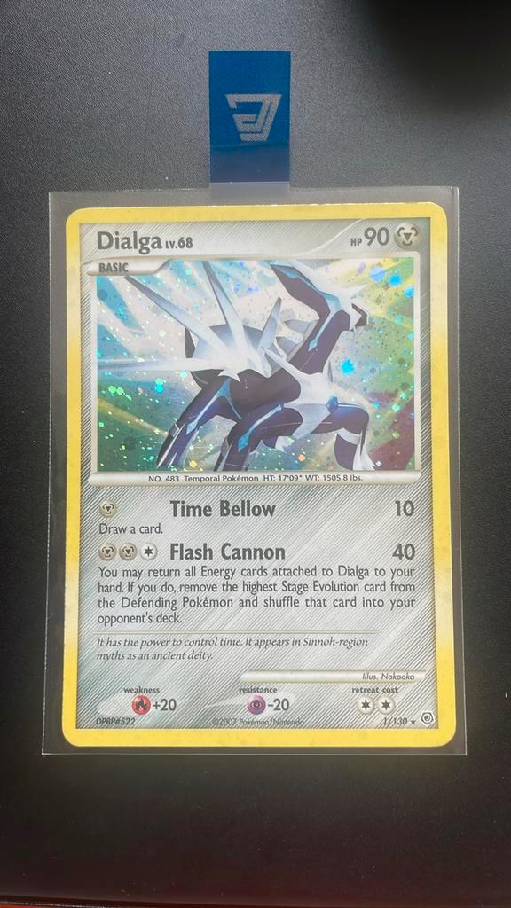 Dialga 1/130, Hobby en Vrije tijd, Verzamelkaartspellen | Pokémon, Zo goed als nieuw, Losse kaart, Ophalen of Verzenden
