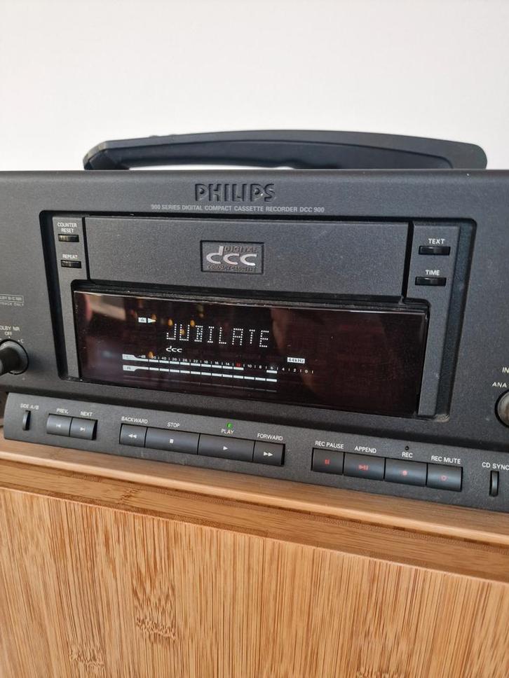 Philips DCC 900 - Digitale Cassettedeck - ZGAN, Audio, Tv en Foto, Cassettedecks, Enkel, Philips, Tape counter, Ophalen of Verzenden