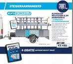 GRATIS SAMSUNG TABLET bij euroscaffold kar 135x250x8,2m, Ophalen of Verzenden, Zo goed als nieuw, Rolsteiger of Kamersteiger, 5 meter of hoger