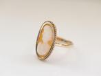 Noé | Vintage 14 Karaat Gouden Ovale Camee Ring, Ophalen of Verzenden, Dame, Goud, Goud