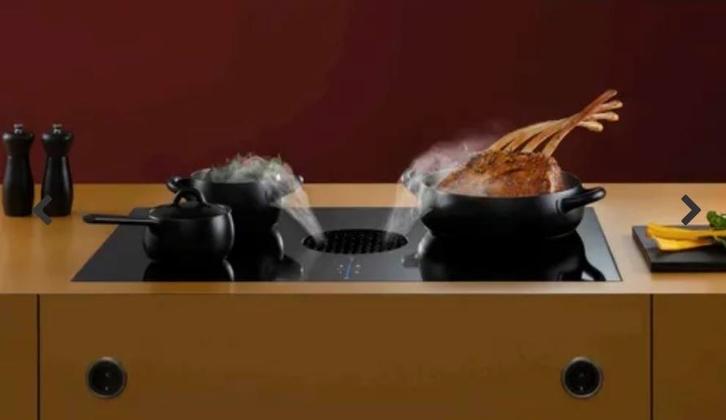 Nieuwe Bora Puxu inductiekookplaat met afzuiging - 3, Witgoed en Apparatuur, Kookplaten, Nieuw, Inbouw, Inductie, 4 kookzones