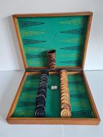 Backgammon in houten koffer, Ophalen of Verzenden