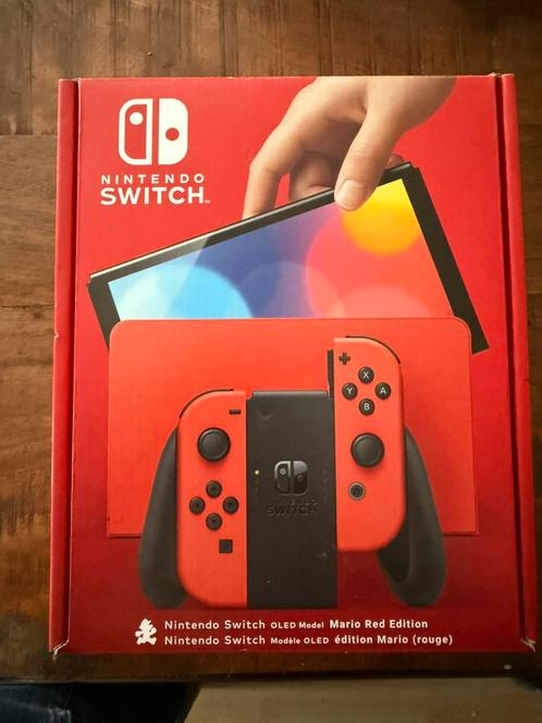Switch - OLED Model - Mario Red Limited Edition, Spelcomputers en Games, Spelcomputers | Nintendo Switch, Zo goed als nieuw, Switch OLED
