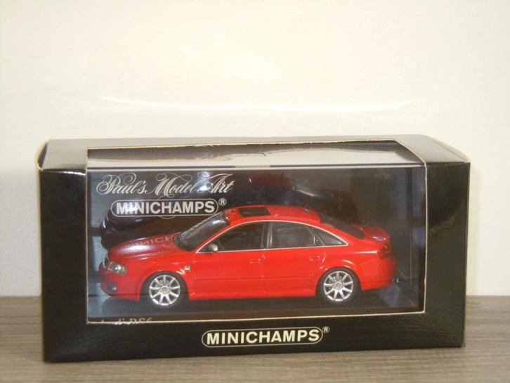 Audi RS6 2002 - Misano Red - Minichamps 1:43, Hobby en Vrije tijd, Modelauto's | 1:43, Zo goed als nieuw, Auto, MiniChamps, Verzenden