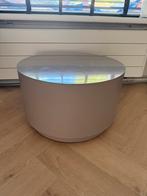 Salon tafel taupe rond, Huis en Inrichting, Tafels | Salontafels, Ophalen, Rond, 50 tot 100 cm, Zo goed als nieuw