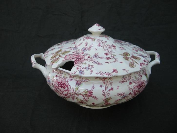Johnson Brothers ROSE CHINTZ  Puntgave soepterrine 3,7 ltr, Huis en Inrichting, Keuken | Servies, Zo goed als nieuw, Overige stijlen