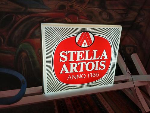 Originele vintage Stella Artois lichtbak lichtreclame TL, Verzamelen, Merken en Reclamevoorwerpen, Gebruikt, Lichtbak of (neon) lamp