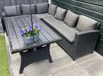 Loungeset met eettafel - Beschadigde kussen, Ophalen, Gebruikt, 6 zitplaatsen, Loungeset
