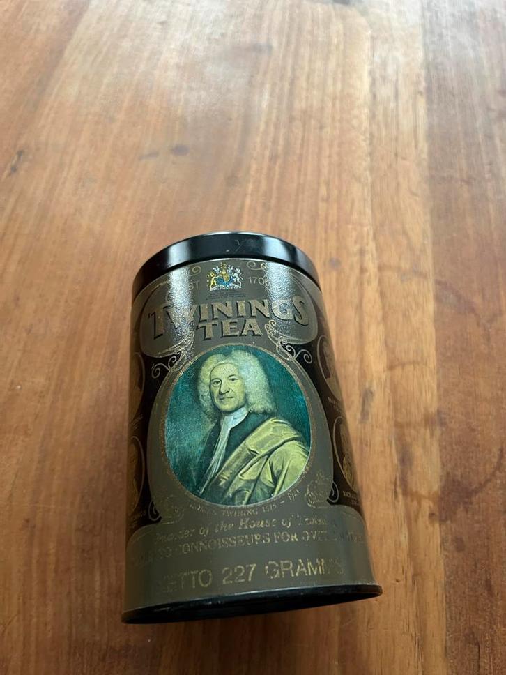Vintage Twinings Theebus, Verzamelen, Blikken, Gebruikt, Overige, Ophalen of Verzenden