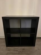 Open kast met 4 vakken / 79x79x39 cm / zwart / bruin, Gebruikt, Ophalen of Verzenden, Minder dan 150 cm, Minder dan 100 cm