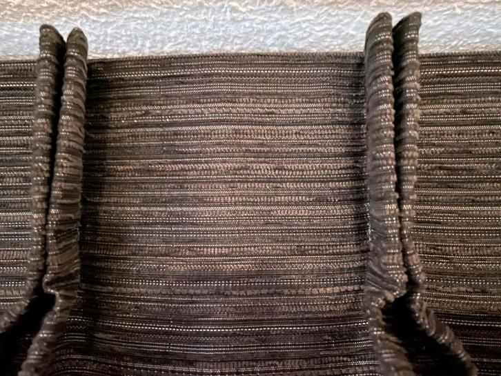 Grijze/Zwarte Overgordijnen - 2 Delen (245x320cm), Huis en Inrichting, Stoffering | Gordijnen en Lamellen, Gebruikt, 200 cm of meer