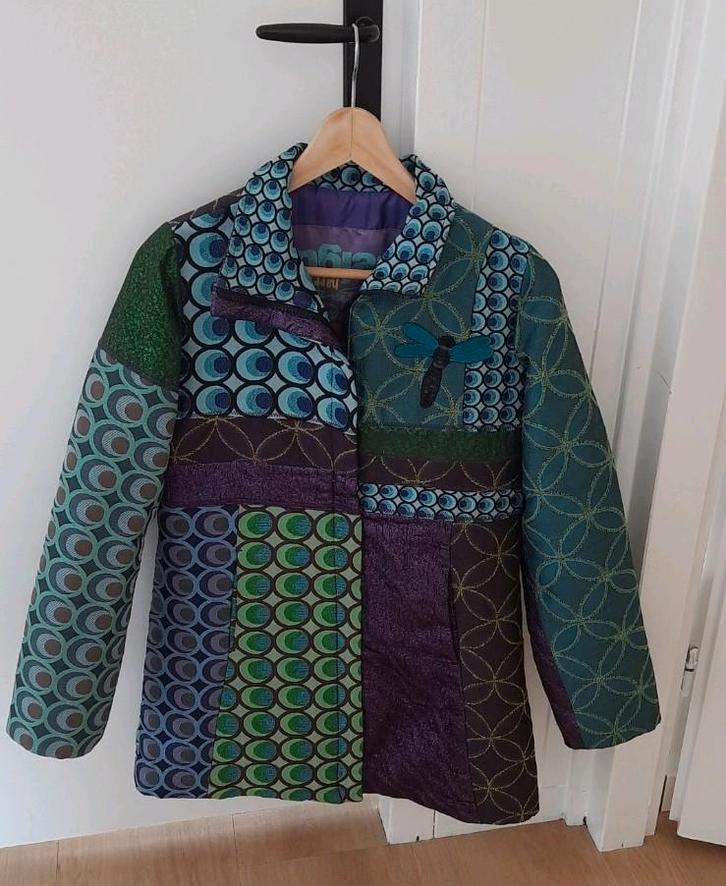 Gevoerd jasje van Desigual maat S of XS, Kleding | Dames, Jasjes, Kostuums en Pakken, Gedragen, Jasje, Maat 36 (S), Groen, Ophalen of Verzenden