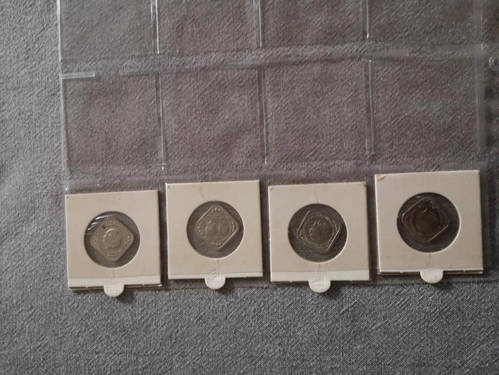 4 herdenkings munten 5 c, Postzegels en Munten, Munten | Nederland, Koningin Juliana, Ophalen of Verzenden