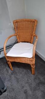 Rotan Stoel met Kussen, Huis en Inrichting, Fauteuils, Ophalen, Minder dan 75 cm, Riet of Rotan, 50 tot 75 cm