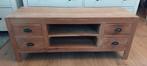 Teak houten tv meubel met 4 laatjes en plank., Huis en Inrichting, Kasten | Televisiemeubels, Ophalen, 25 tot 50 cm, 100 tot 150 cm