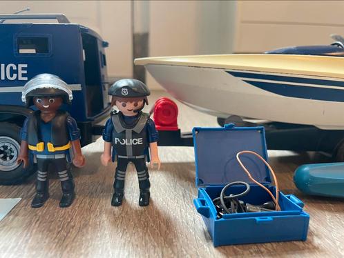 Playmobil Politieauto met boot 5187, Kinderen en Baby's, Speelgoed | Playmobil, Gebruikt, Ophalen of Verzenden