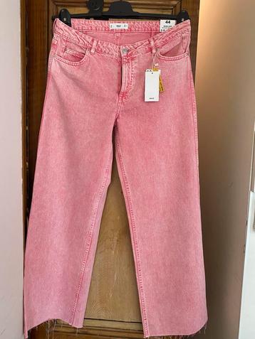 Mango jeans wide leg roze maat 44 beschikbaar voor biedingen
