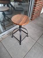 Industriële Kruk met Houten Zitting, Ophalen of Verzenden