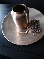 Goudkleurige Schaal met Vaas - ZGAN, Huis en Inrichting, Ophalen of Verzenden