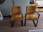 Kick Collection Eetkamerstoelen - Oker/Goud - Set van 2, Huis en Inrichting, Stoelen, Ophalen, Twee, Overige kleuren, Zo goed als nieuw