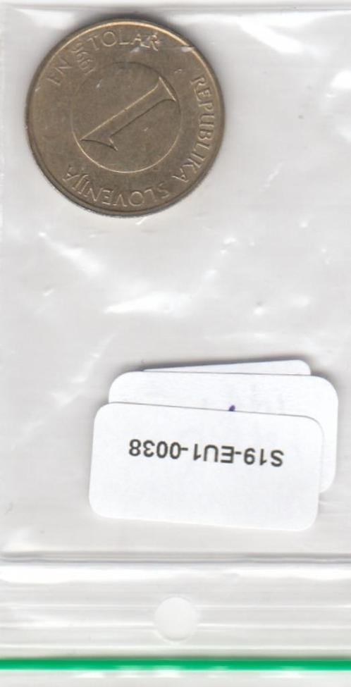 S19-EU1-0038 Slovenia 1 Tolar 1996  KM4 VF, Postzegels en Munten, Munten | Europa | Niet-Euromunten, Overige landen, Verzenden