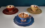 Drie PMB Dresden mokka setjes met goud, Antiek en Kunst, Antiek | Servies los, Ophalen of Verzenden