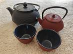 Gietijzeren Japanse theepot en kopjes, Ophalen of Verzenden, Overige materialen, Overige stijlen, Overige typen