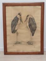 Berend Sluyterman (1900-1999) | Litho van twee maraboes, Antiek en Kunst, Ophalen of Verzenden