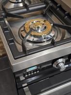 Luxe Fornuis Boretti 90cm hoogglans zwart + rvs 2 ovens, 60 cm of meer, Ophalen of Verzenden, Zo goed als nieuw, Energieklasse A of zuiniger