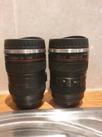 2 meeneem mokken koffiebekers fotocamera lens, Ophalen of Verzenden, Nieuw