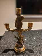 Koper/goudkleurige vogel kandelaar, Antiek en Kunst, Ophalen, Koper of Brons